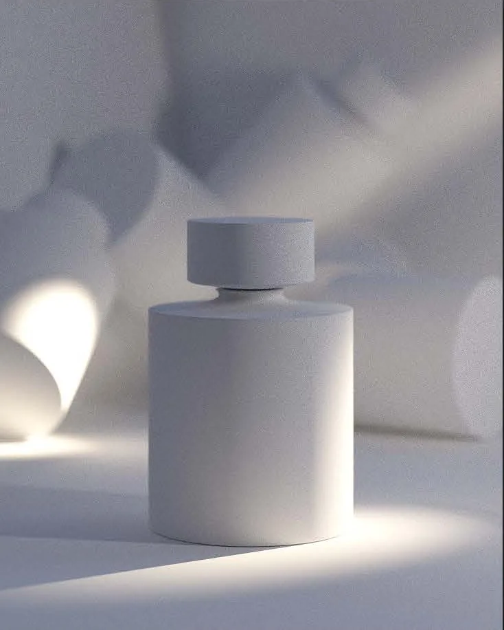 Diffuse white lighting test of the bottle